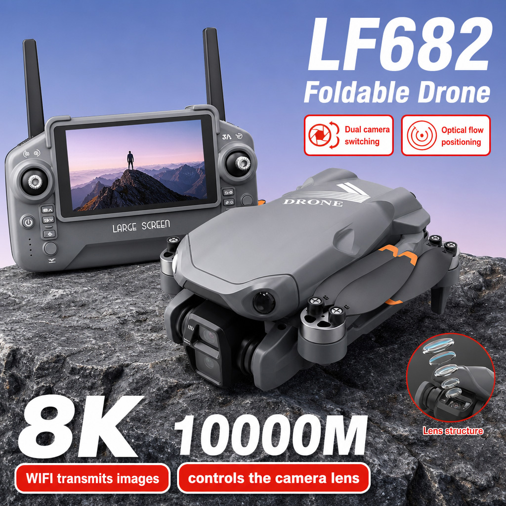 Fpv Drone Charger - Hava Fotoğrafı LF682 Drone 8K HD