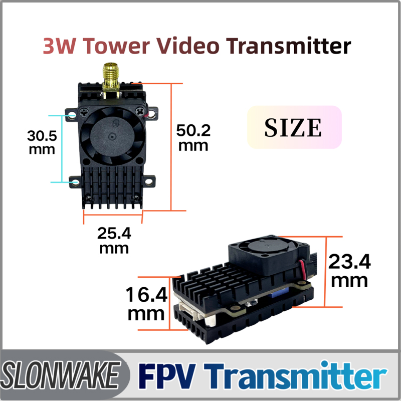 Fpv Drone Transmitter - SLONWAKE 5.8G 3000mW Simülasyon VTX FPV