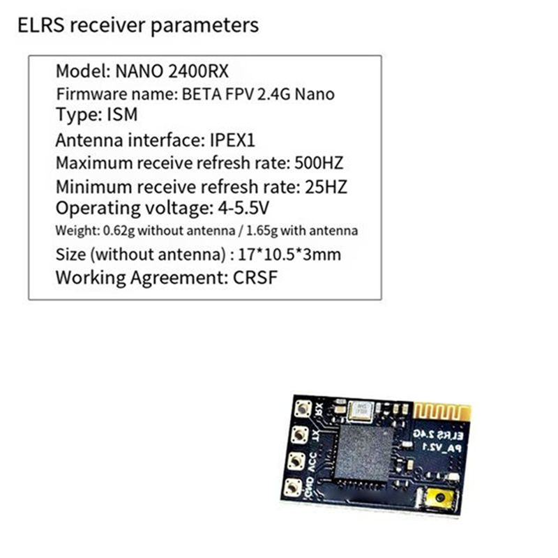Fpv Drone Antenna - CYGJ-10PCS ELRS 2.4Ghz Alıcı NANO Expresslrs